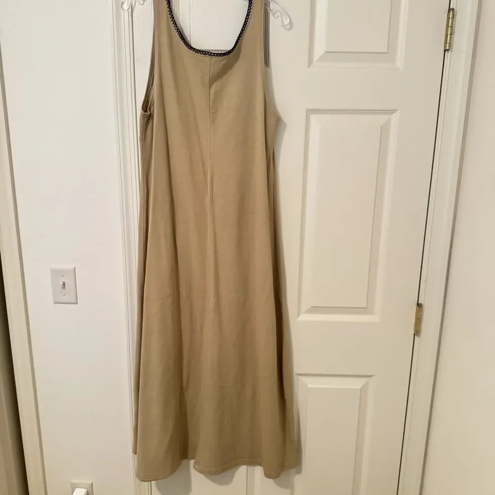 VTG 90’s Safari maxi dress Giraffe teacher resort wear Size M 2 piece knit - Picture 7 of 7